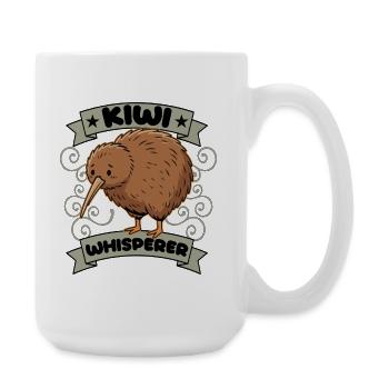 Kiwi Whisperer Neuseeländischer Kiwi-Vogel - Große Tasse 440 ml - Weiß - Rechts