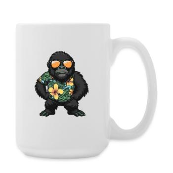Vacances de Gorille Comic - Grande tasse 440 ml - blanc - Droite