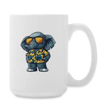 Holiday des Éléphants - Grande tasse 440 ml - blanc - Droite