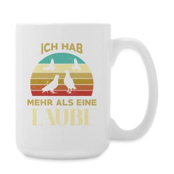 Taube Taubenzüchter Brieftaubensport Taubenverein - Große Tasse 440 ml - Weiß - Rechts