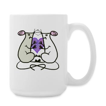 Rats, Mice, Heart, Valentine, Friends - Large Mug 440 ml - white - Right