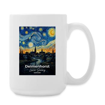 Delmenhorst Germany Starry Night - Large Mug 440 ml - white - Right