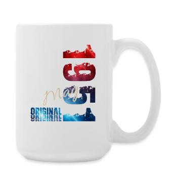 75. Geburtstag Geschenk Mann Original Mai 1951 - Große Tasse 440 ml - Weiß - Rechts