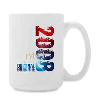 18. Geburtstag Geschenk Mann Original Mai 2008 - Große Tasse 440 ml - Weiß - Rechts