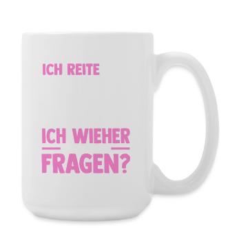 Reiten Pferdeliebhaber Reiterhof Pferde - Große Tasse 440 ml - Weiß - Rechts