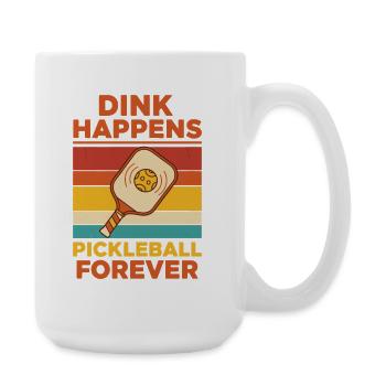Pickleball-lustiger Spieler Dink passiert Pickleball - Große Tasse 440 ml - Weiß - Rechts