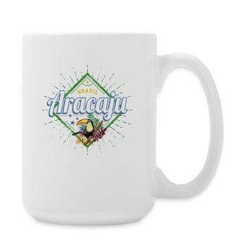 Aracaju in Sergipe Brasilien mit Tukan Souvenir - Große Tasse 440 ml - Weiß - Rechts