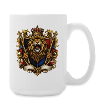 Armoiries du Lion Royal - Grande tasse 440 ml - blanc - Droite