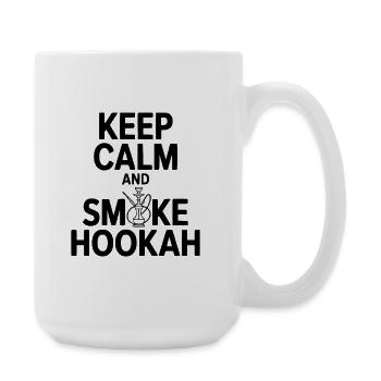 Keep Calm And Smoke Hookah - Large Mug 440 ml - white - Right