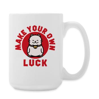 Make Your Own Luck Maneki Neko - Large Mug 440 ml - white - Right