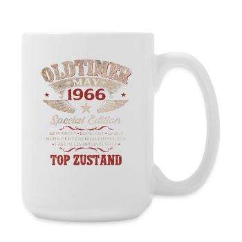 60. Geburtstag Geschenk Mann Oldtimer Mai 1966 - Große Tasse 440 ml - Weiß - Rechts