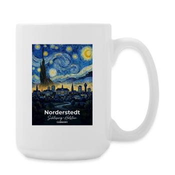 Norderstedt Germany Sternennacht Stil - Große Tasse 440 ml - Weiß - Rechts