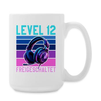 11. Geburtstag Junge Mädchen Gamer Level 11 - Große Tasse 440 ml - Weiß - Rechts