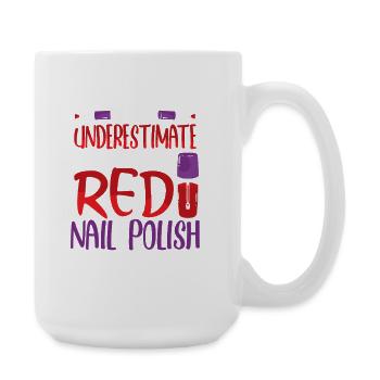 Nageldesigner Nageldesignerin Kosmetik Nagelstudio - Große Tasse 440 ml - Weiß - Rechts