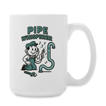 Pipe Whisperer | Plumber Pipe Humor - Large Mug 440 ml - white - Right