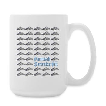 Garmisch Partenkirchen in Bayern mit Alpen Design - Große Tasse 440 ml - Weiß - Rechts