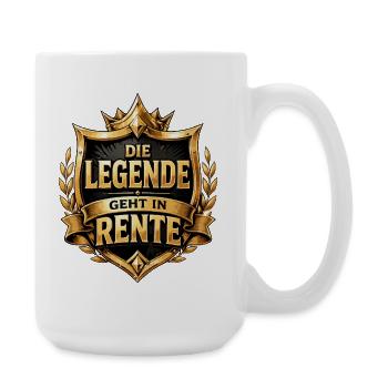 Die Legende geht in Rente - Große Tasse 440 ml - Weiß - Rechts