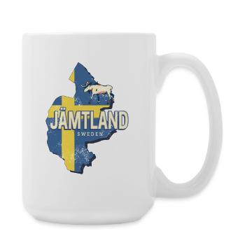 Jämtland in Sweden Province with Map Design - Large Mug 440 ml - white - Right