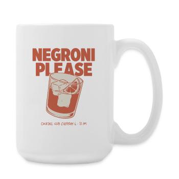 Negroni Please - Retro Cocktail & Happy Hour - Large Mug 440 ml - white - Right