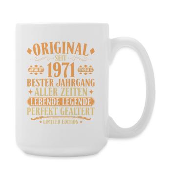Original 1971 – 55. Geburtstag Legende Vintage - Große Tasse 440 ml - Weiß - Rechts