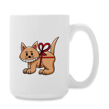 Funny Cat Birthday Cat Child - Large Mug 440 ml - white - Right