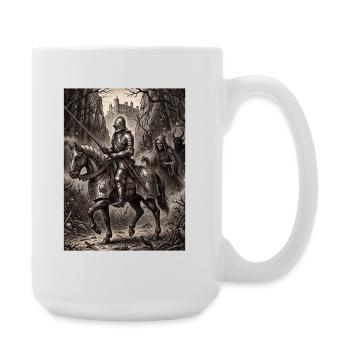 Knight Death and the Devil by Albrecht Dürer - Large Mug 440 ml - white - Right