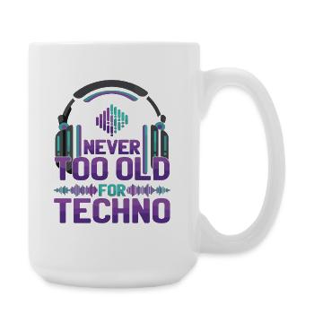 DJ de musique techno jamais trop vieux - Grande tasse 440 ml - blanc - Droite