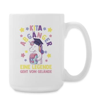 Kita Abgänger Eine Legende Verlässt Das Gelände - Große Tasse 440 ml - Weiß - Rechts