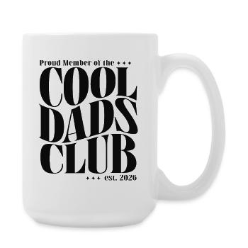 Club des papas cool - Cadeau pour futurs papas 2026 - Grande tasse 440 ml - blanc - Droite