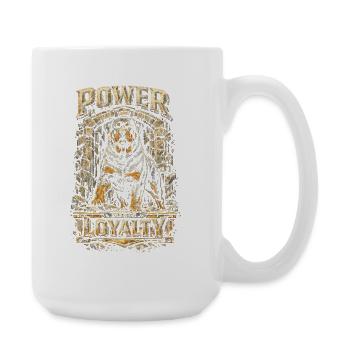 Le pouvoir des rottweilers rencontre la loyauté - Grande tasse 440 ml - blanc - Droite