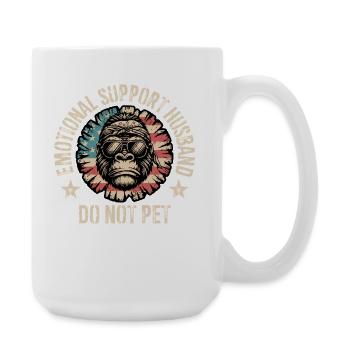 Ne caresse pas ton mari de soutien émotionnel - Grande tasse 440 ml - blanc - Droite