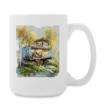 Container Life Woodland Studio - Große Tasse 440 ml - Weiß - Rechts