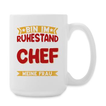 Rente Pension Ruhestand Rentner 2026 - Große Tasse 440 ml - Weiß - Rechts