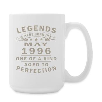 Cadeau d’anniversaire vintage de mai 1996 - Grande tasse 440 ml - blanc - Droite
