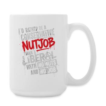 Humour Politique Conservateur vs Libéral - Grande tasse 440 ml - blanc - Droite