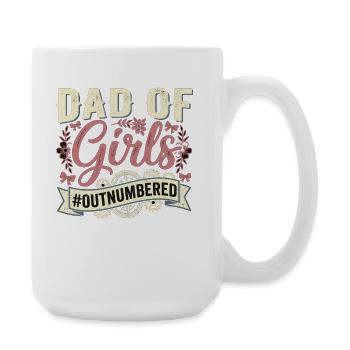 Papa des filles Fleurs Papa Vintage - Grande tasse 440 ml - blanc - Droite