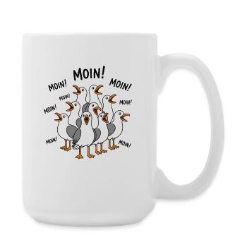 North Sea Seagulls Humor Shirt - Large Mug 440 ml - white - Right
