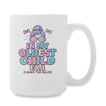L’humour de la famille fille à l’ère de mon aîné - Grande tasse 440 ml - blanc - Droite
