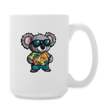 Koala Comic Urlaub - Große Tasse 440 ml - Weiß - Rechts