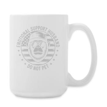 Mari de soutien émotionnel ne caressent pas - Grande tasse 440 ml - blanc - Droite