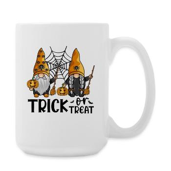 Halloween-Gnome zum Süßes-oder-Saures-Treffen - Große Tasse 440 ml - Weiß - Rechts