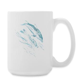Apnoetauchen Freitauchen - Große Tasse 440 ml - Weiß - Rechts