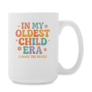 L’humour de la famille fille à l’ère de mon aîné - Grande tasse 440 ml - blanc - Droite