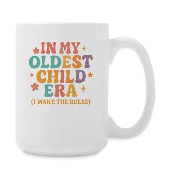 L’humour de la famille fille à l’ère de mon aîné - Grande tasse 440 ml - blanc - Droite