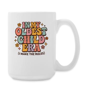 L’humour de la famille fille à l’ère de mon aîné - Grande tasse 440 ml - blanc - Droite