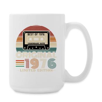 1976 Vintage Retro Geburtstagsgeschenk - Große Tasse 440 ml - Weiß - Rechts