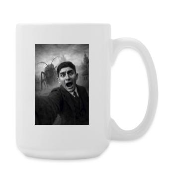 Franz Kafka Selfie Porträt - Große Tasse 440 ml - Weiß - Rechts