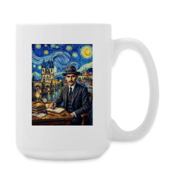 Franz Kafka Sternennacht - Große Tasse 440 ml - Weiß - Rechts