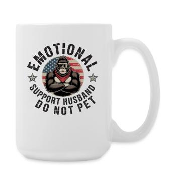 Emotional Support Husband Do Not Pet - Large Mug 440 ml - white - Right
