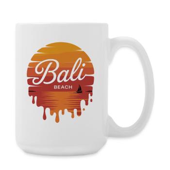 Bali mit Sonnenuntergang Geschenk für Bali Fans - Große Tasse 440 ml - Weiß - Rechts